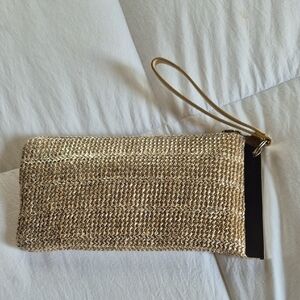 The LIMITED Gold Wristlet Clutch